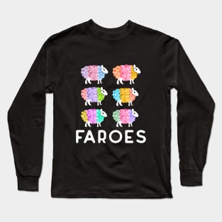 Colorful Faroe Sheep Long Sleeve T-Shirt